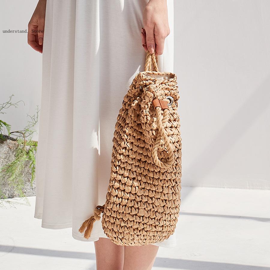 กระเป๋าสะพายไหล่ชายหาดแบบเชือก - Women'S Raffia Bags บทวิจารณ์และราคา