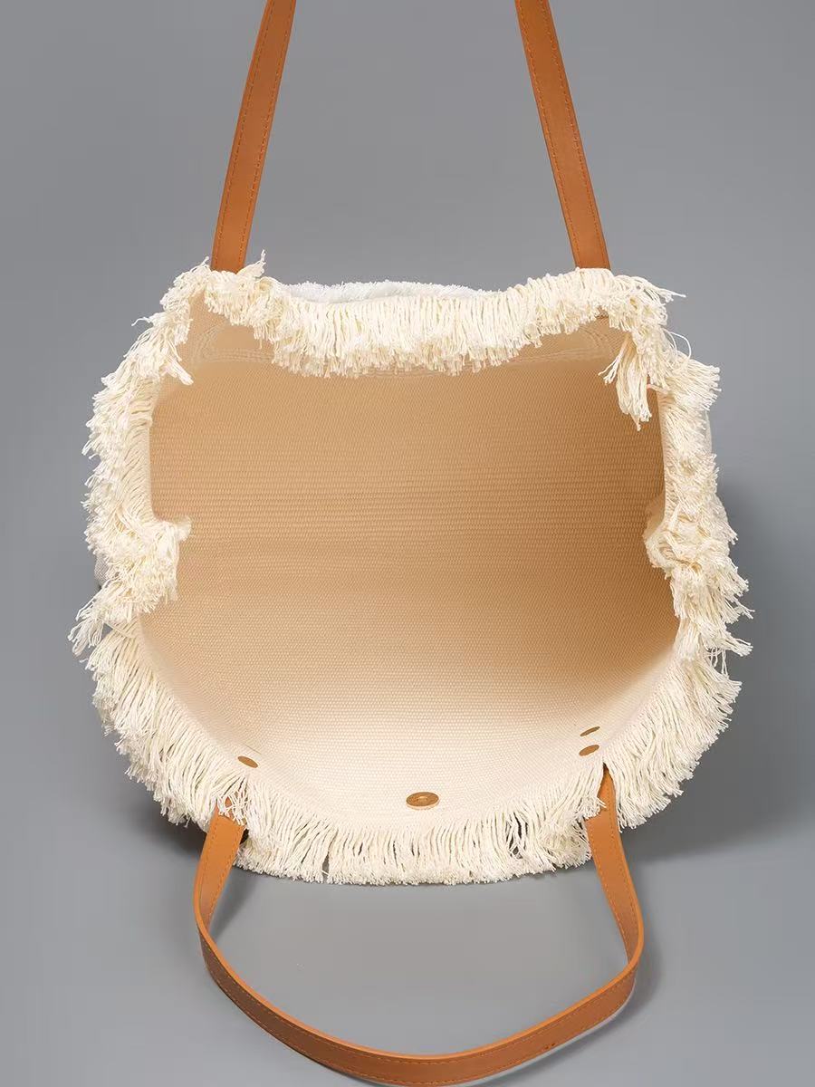 กระเป๋าโท้ทราฟเฟียพร้อมลายแมนด - Women'S Raffia Bags บทวิจารณ์และราคา