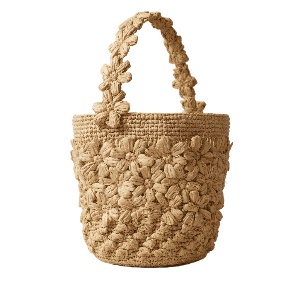 กระเป๋าถือสานทรงถังสำหรับผู้หญ - Women'S Raffia Bags บทวิจารณ์และราคา